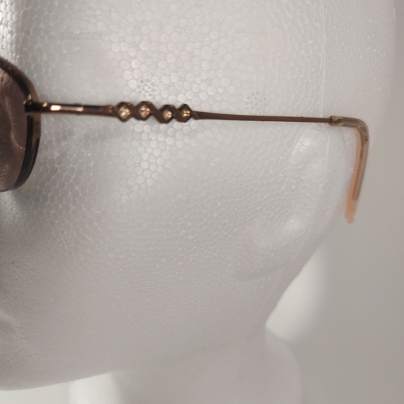 Saks Fifth Avenue 135 ORV8 Eyeglasses Rhinestones Copper - Picture 3 of 10